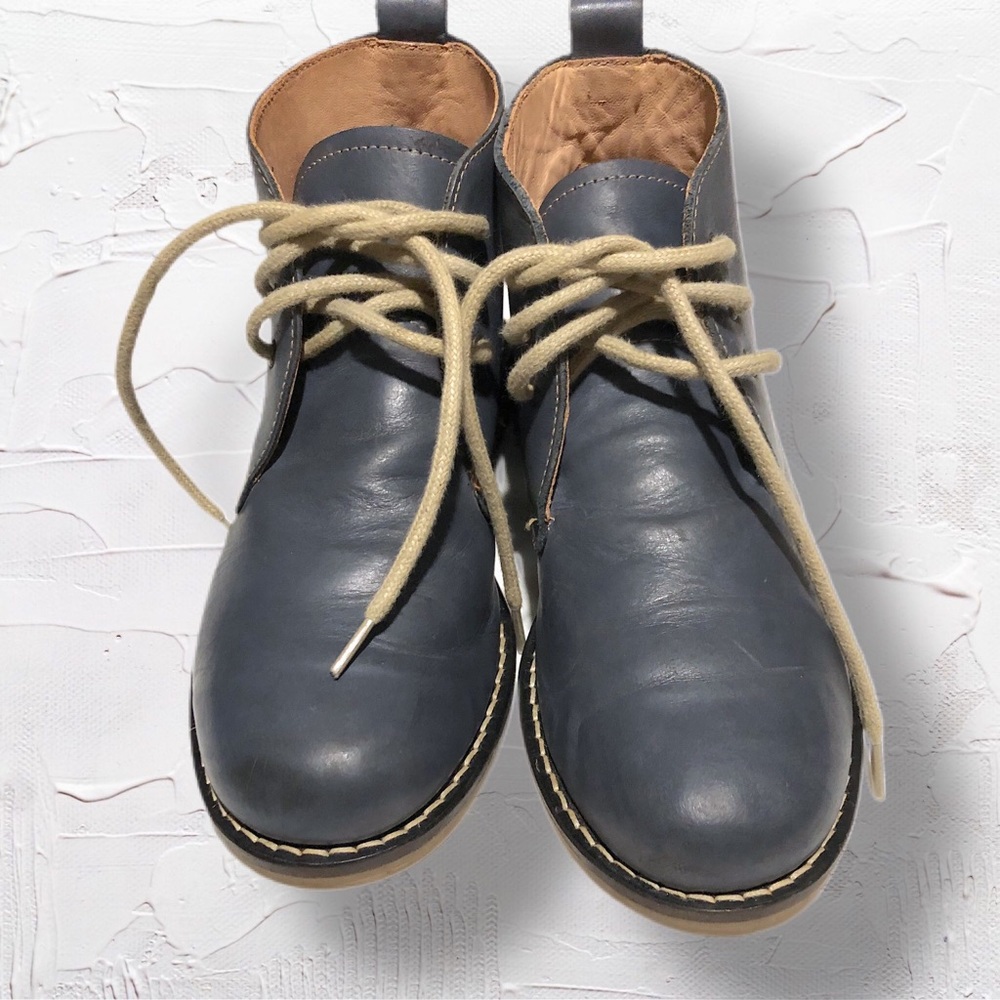 Alicouro Genuine Leather lace up Captain Boots in Dark Grey Women’s SZ 6.5